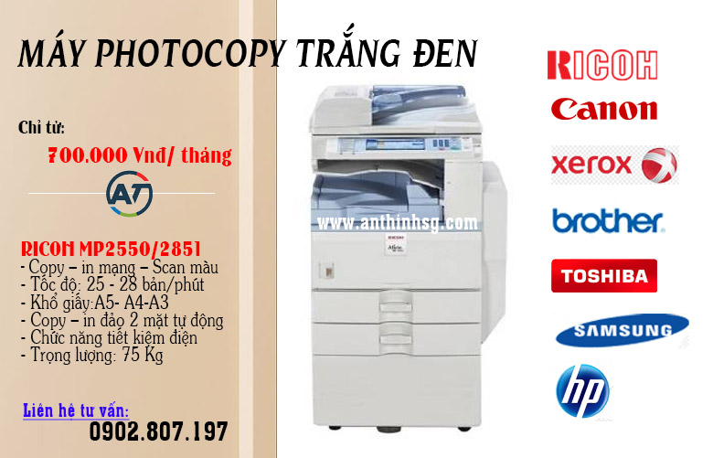 Thuê máy photo giá rẻ tại Gò Vấp từ 800k-An Thịnh SG